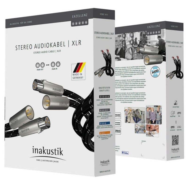 Кабель межблочный Inakustik Exzellenz Stereo Cable, XLR, 3.0 m, 00605003