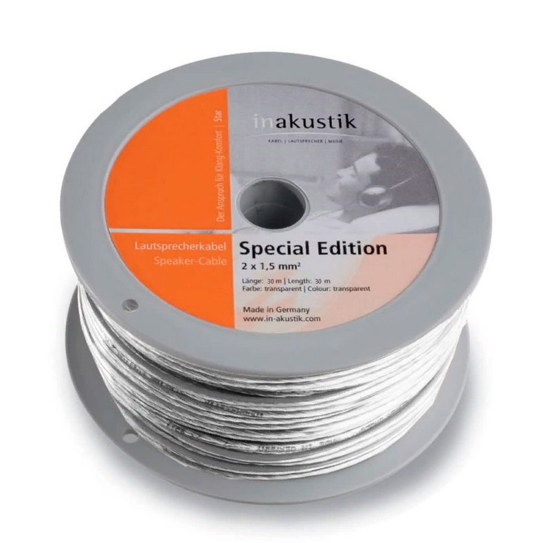 Кабель акустический Inakustik Star LS Special Edition White, 2 x 1.5 mm2, 30 m, 010024369